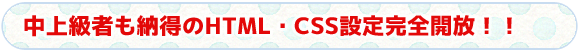 タイトル　中上級者も納得のHTML・CSS設定完全開放！！