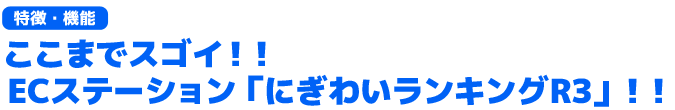 ここがスゴイ!!ECステーション にぎわいランキングR3(特徴・機能ポイント)