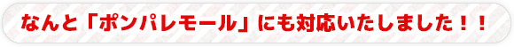 なんと「ポンパレモール」にも対応いたしました！！