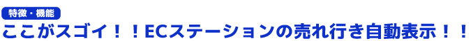 ここがスゴイ!!ECステーションの売れ行き自動表示システム(特徴・機能ポイント)